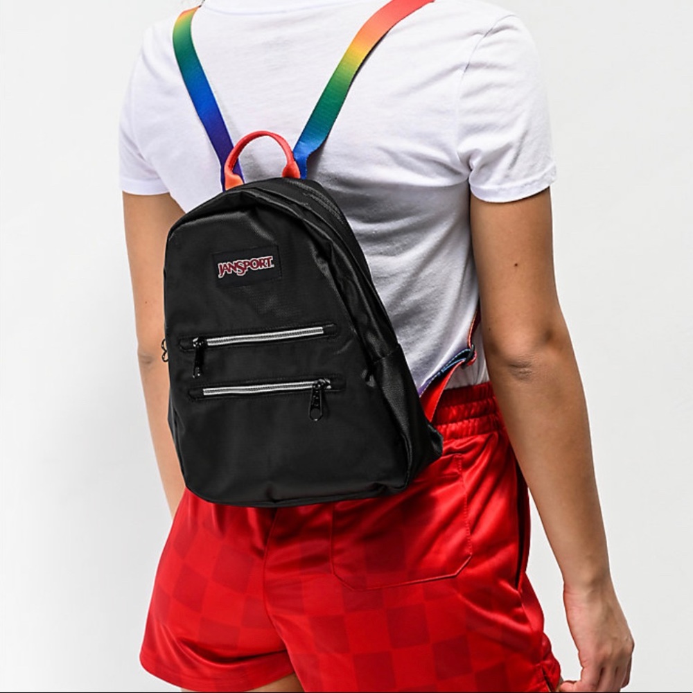 JanSport Half Pint Rainbow Strap Mini Backpack
